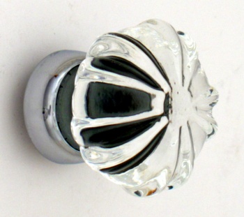 Ribbed Glass Cupboard Knobs